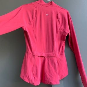 Lululemon pink peplum define jacket